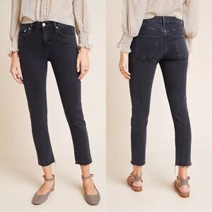 Agolde Toni Mid Rise Straight Leg Jean Black Feral Size 32